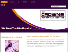 Tablet Screenshot of crownemobiletaxservice.com